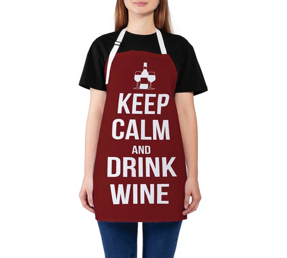 Изображение товара Кухонный фартук JOYARTY Сохраняйте спокойствие, универсальный размер для женщин и мужчин ap_378484