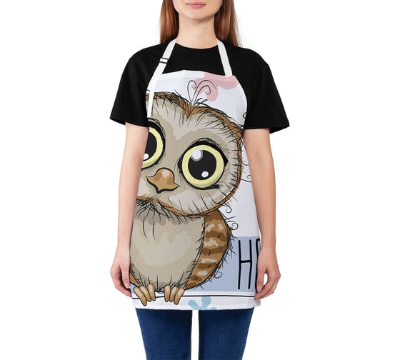 Изображение товара Кухонный фартук JOYARTY Совиный привет, универсальный размер для женщин и мужчин ap_10798