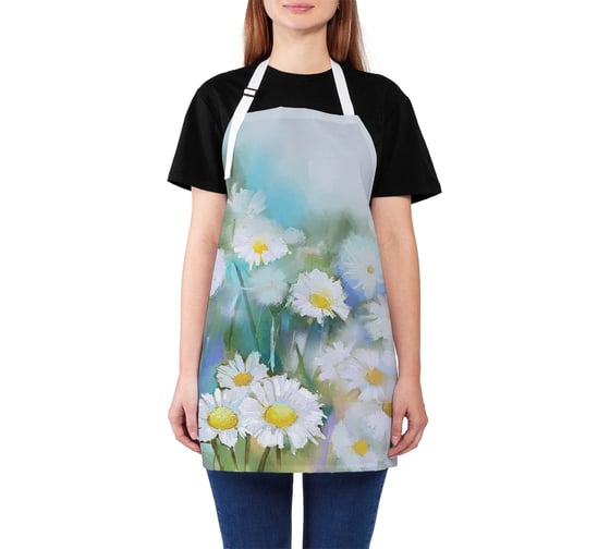 Изображение товара Кухонный фартук JOYARTY Ромашковый рай, универсальный размер для женщин и мужчин ap_21157