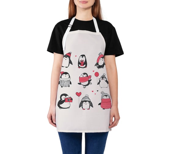 Изображение товара Кухонный фартук JOYARTY Выбери своего пингвина, универсальный размер для женщин и мужчин ap_290618