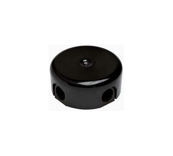 Изображение товара Распределительная коробка Bironi 78мм, пластик, цвет черный (4 кабельных ввода в комплекте) B1-521-23-K