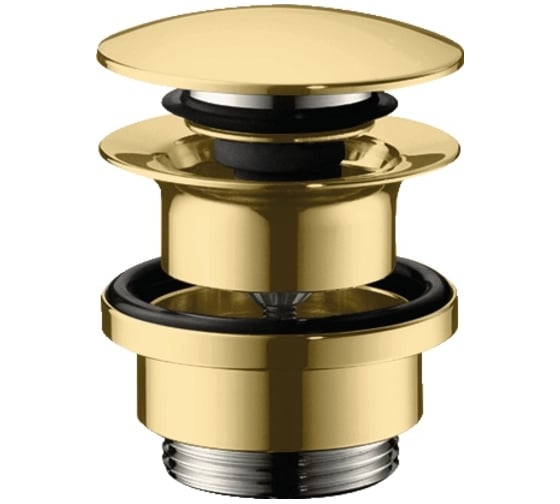 Изображение товара Набор для слива для раковины и биде Hansgrohe push-open полированное золото 50100990 00055848