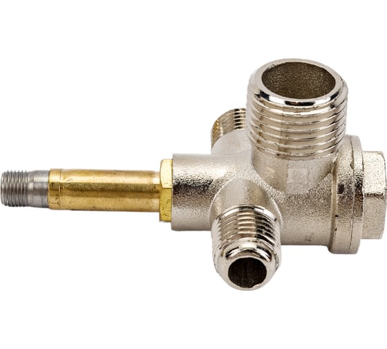 Изображение товара Клапан обратный наружная резьба 1/4", 1/4", 3/8" для малошумных компрессоров 1.4 кВт Pegas pneumatic 4325