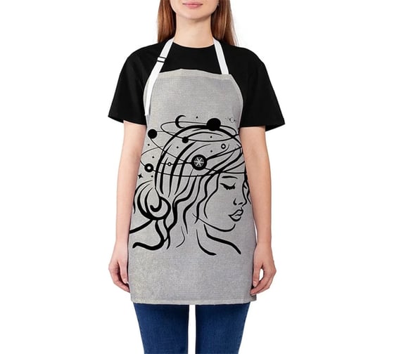 Изображение товара Кухонный фартук JOYARTY Космос в твоей голове, универсальный размер для женщин и мужчин ap_419773