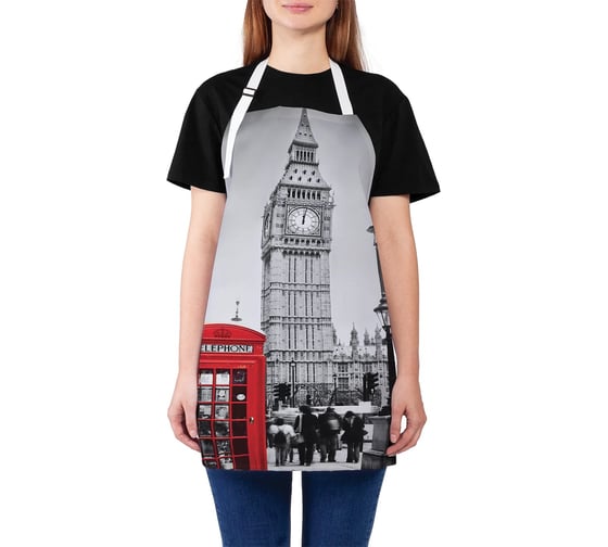 Изображение товара Кухонный фартук JOYARTY Звонок из Лондона, универсальный размер для женщин и мужчин ap_14654