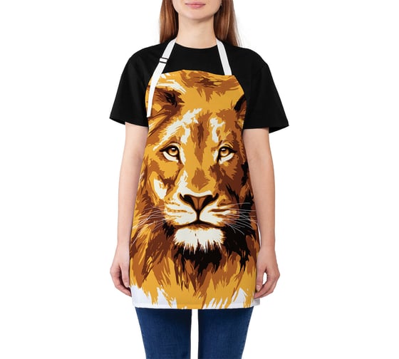 Изображение товара Кухонный фартук JOYARTY Царь зверей, универсальный размер для женщин и мужчин ap_14691