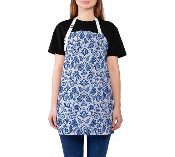 Изображение товара Кухонный фартук JOYARTY Птицы из гжели, универсальный размер для женщин и мужчин ap_419763