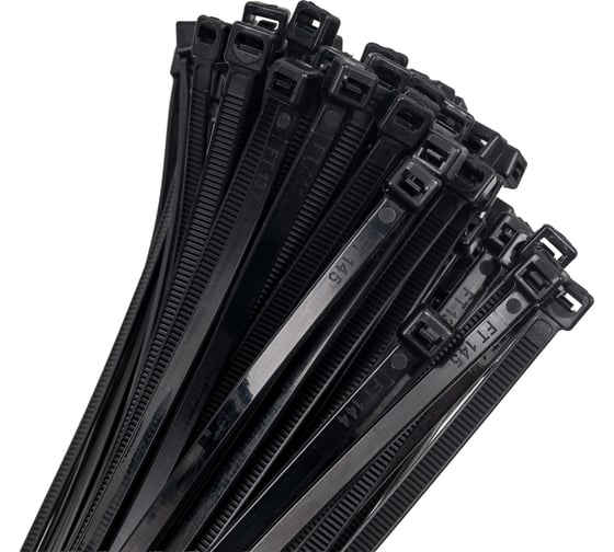 Изображение товара Нейлоновая стяжка хомут ExeGate CV66-200x4.8B нейлон 6.6, 200x4.8 мм, неоткрывающаяся, halogen free, -40...+85C, черная, 100 шт. 292915