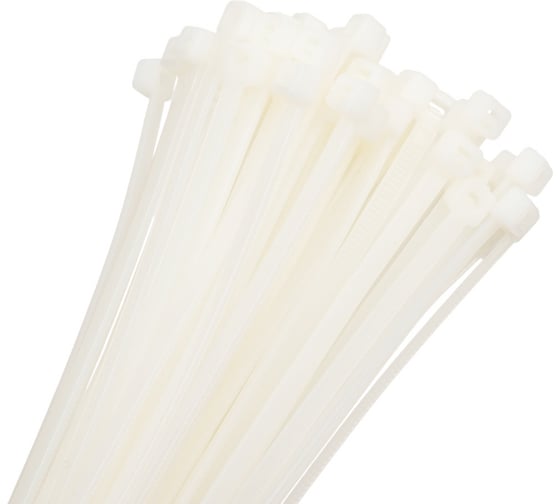Изображение товара Нейлоновая стяжка хомут ExeGate CV66-250x3.6W нейлон 6.6, 250x3.6 мм, неоткрывающаяся, halogen free, -40...+85C, белая, 100 шт. 253854