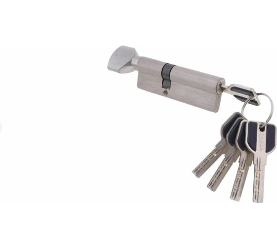 Изображение товара Ключевой цилиндр MSM 80 мм, матовый никель, ключ-вертушка CW80mm SN