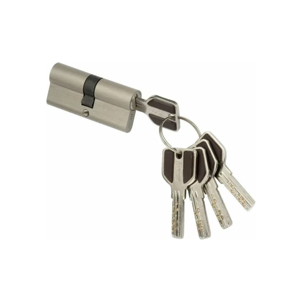 Изображение товара Ключевой цилиндр MSM 55+40 мм, матовый никель, ключ-ключ C55/40mm SN