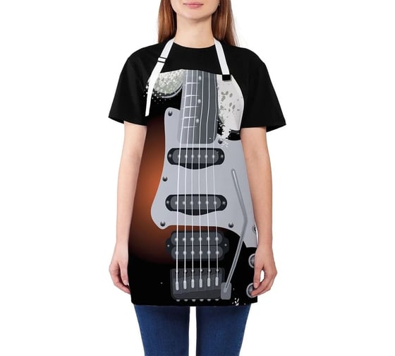 Изображение товара Кухонный фартук JOYARTY Рок-гитара, универсальный размер для женщин и мужчин ap_51694