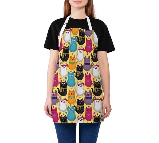 Изображение товара Кухонный фартук JOYARTY Стильные котики, универсальный размер для женщин и мужчин ap_378649