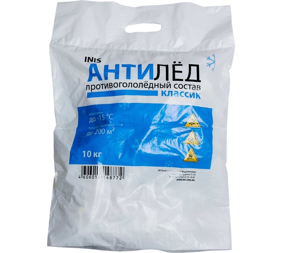 Изображение товара Противогололедный реагент INIS Классик 10 кг 48772
