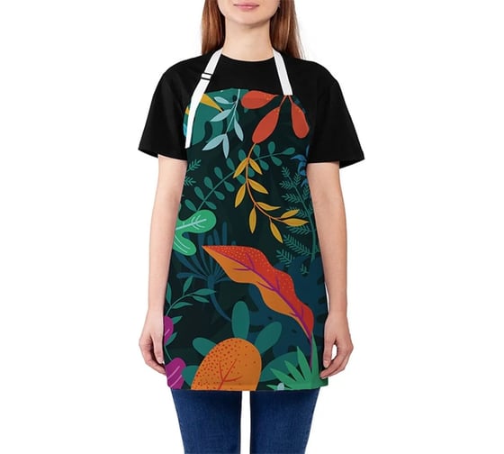 Изображение товара Кухонный фартук JOYARTY Лесные листья и растения, универсальный размер для женщин и мужчин ap_413946