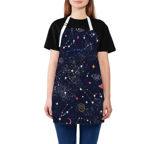 Изображение товара Кухонный фартук JOYARTY Космические тела, универсальный размер для женщин и мужчин ap_55767