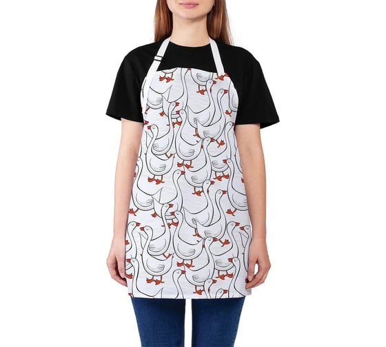 Изображение товара Кухонный фартук JOYARTY Гуси-гуси, универсальный размер для женщин и мужчин ap_10454