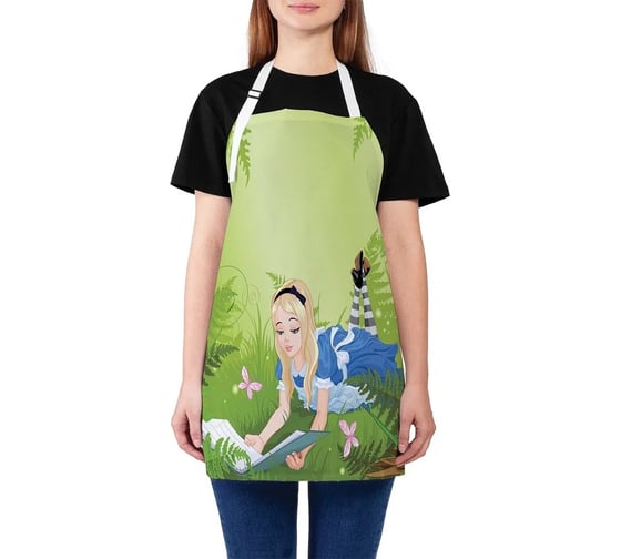 Изображение товара Кухонный фартук JOYARTY Алиса в зарослях, универсальный размер для женщин и мужчин ap_14080