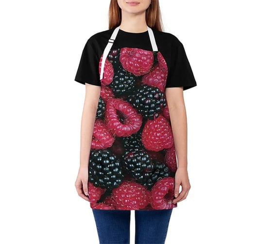 Изображение товара Кухонный фартук JOYARTY Малина и ежевика, универсальный размер для женщин и мужчин ap_414004