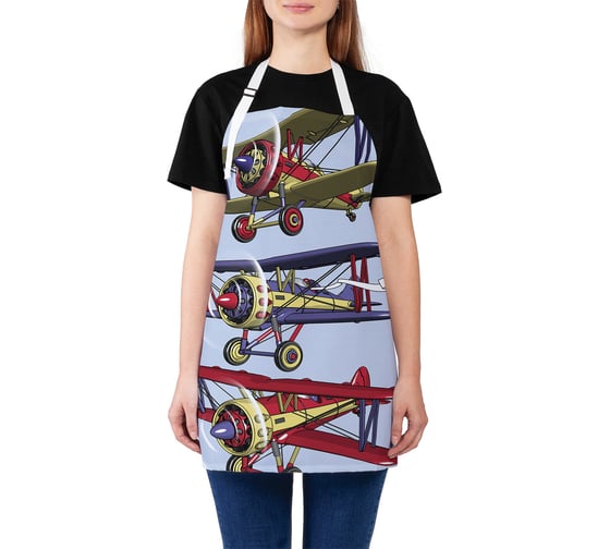 Изображение товара Кухонный фартук JOYARTY Пилоты-трюкачи, универсальный размер для женщин и мужчин ap_10623