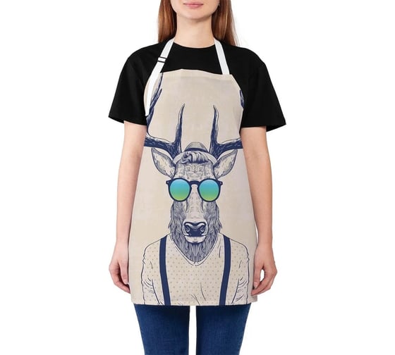 Изображение товара Кухонный фартук JOYARTY Стильный лось, универсальный размер для женщин и мужчин ap_17523