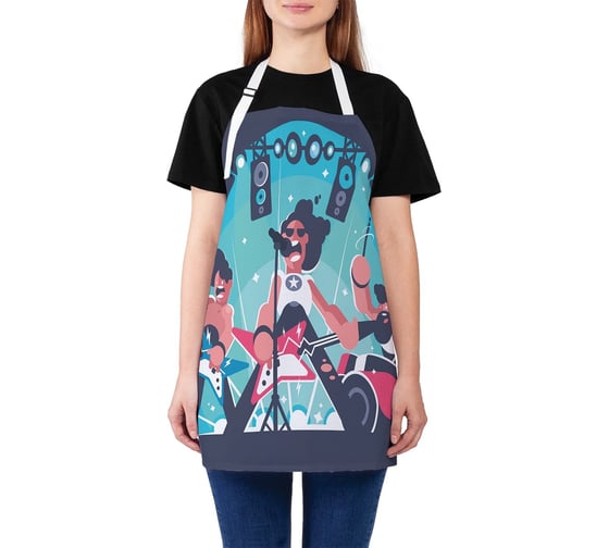 Изображение товара Кухонный фартук JOYARTY Рок-группа, универсальный размер для женщин и мужчин ap_74532