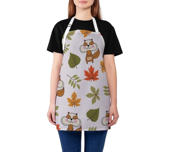 Изображение товара Кухонный фартук JOYARTY Лесной бурундучок, универсальный размер для женщин и мужчин ap_104624