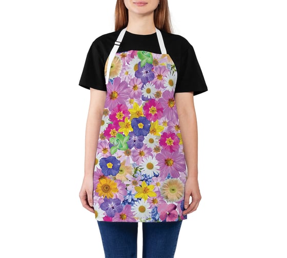 Изображение товара Кухонный фартук JOYARTY Симфония с цветов, универсальный размер для женщин и мужчин ap_3790