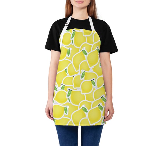 Изображение товара Кухонный фартук JOYARTY Лимонное полотно, универсальный размер для женщин и мужчин ap_13410