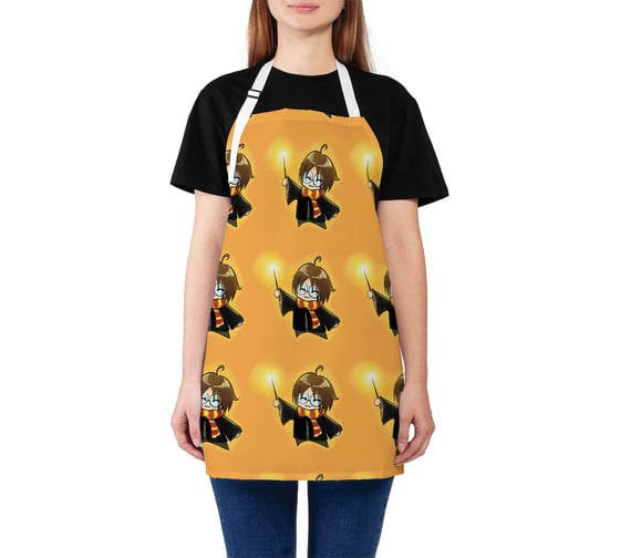 Изображение товара Кухонный фартук JOYARTY Чародей с волшебной палочкой, универсальный размер для женщин и мужчин ap_23723