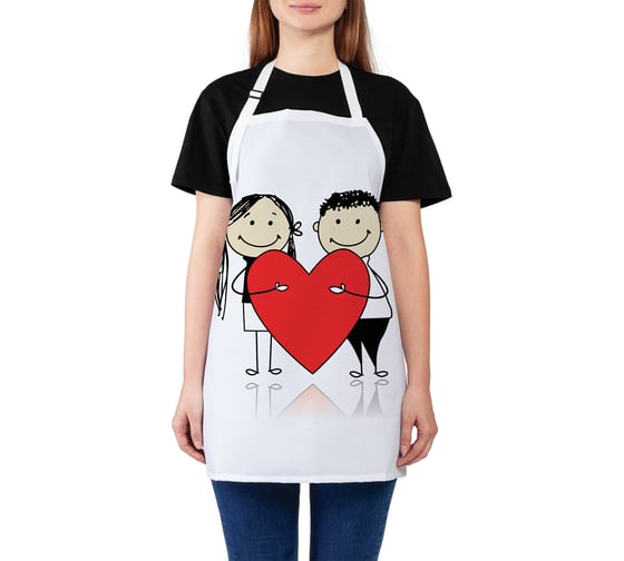 Изображение товара Кухонный фартук JOYARTY Любовь на двоих, универсальный размер для женщин и мужчин ap_91937