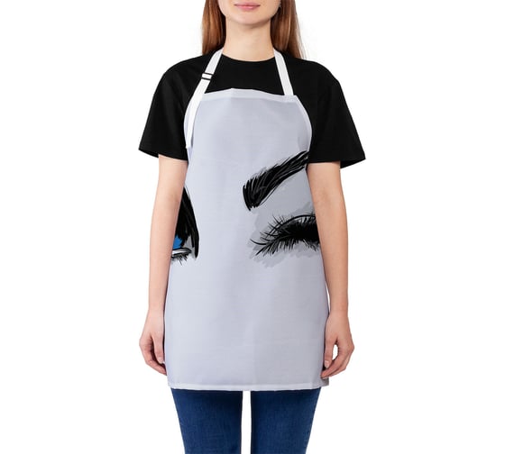 Изображение товара Кухонный фартук JOYARTY Она подмигивает, универсальный размер для женщин и мужчин ap_55038