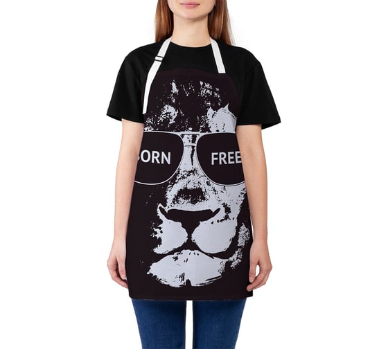 Изображение товара Кухонный фартук JOYARTY Рожден свободным, универсальный размер для женщин и мужчин ap_64714