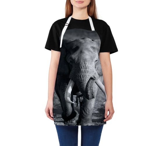 Изображение товара Кухонный фартук JOYARTY Спокойный слон, универсальный размер для женщин и мужчин ap_13711