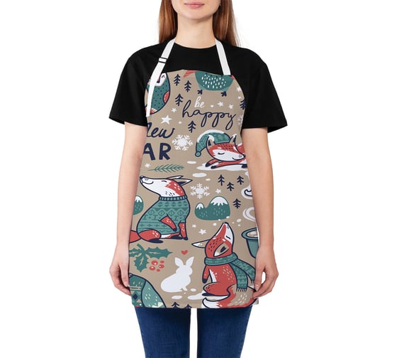 Изображение товара Кухонный фартук JOYARTY Лиса Алиса, универсальный размер для женщин и мужчин ap_185498