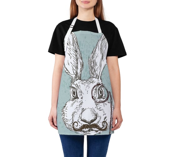 Изображение товара Кухонный фартук JOYARTY Заяц-джентльмен, универсальный размер для женщин и мужчин ap_54022