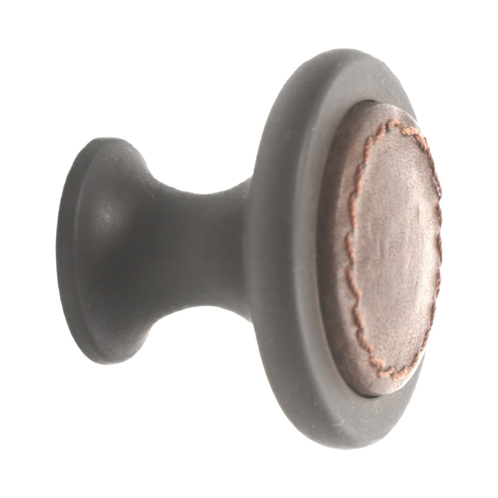 Изображение товара Мебельная ручка Левша MONZA C081 бронза темная кожа, диаметр 35 мм