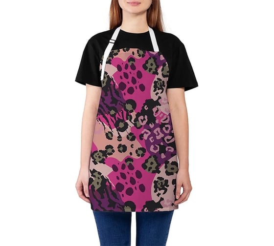 Изображение товара Кухонный фартук JOYARTY Пятна леопарда на ярком фоне, универсальный размер для женщин и мужчин ap_413923