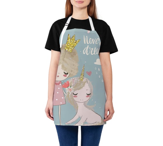 Изображение товара Кухонный фартук JOYARTY Принцесса и единорог, универсальный размер для женщин и мужчин ap_59943