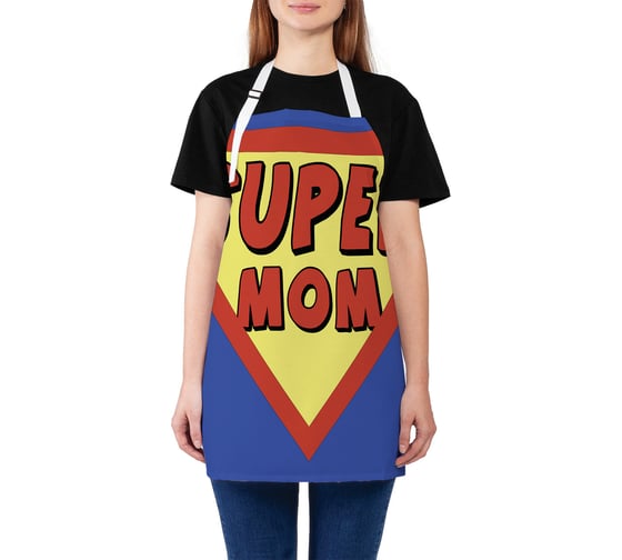 Изображение товара Кухонный фартук JOYARTY Супер мама, универсальный размер для женщин и мужчин ap_59877