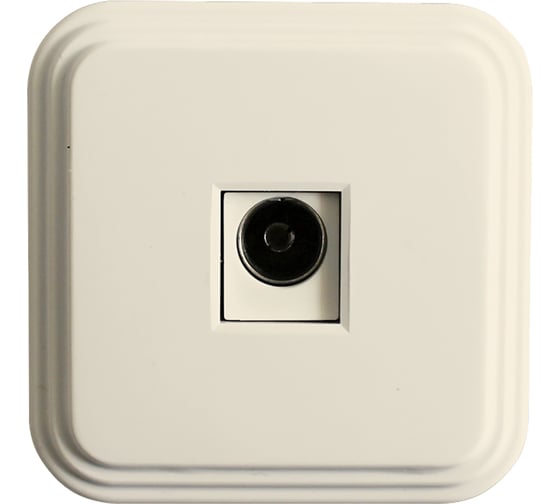 Изображение товара 1-местная телевизионная розетка STEKKER 5 Ом, 5-862МГц, PST00-20-20 (ТР-01-БЖ), слоновая кость 49063