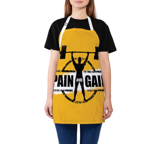 Изображение товара Кухонный фартук JOYARTY Мужчина со штангой, универсальный размер для женщин и мужчин ap_71684