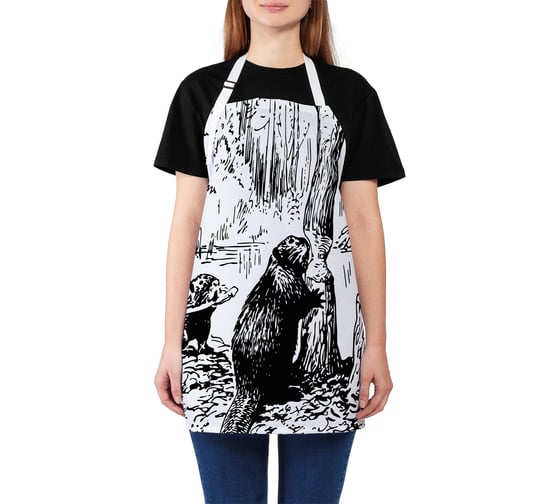 Изображение товара Кухонный фартук JOYARTY Бобры в работе, универсальный размер для женщин и мужчин ap_21737