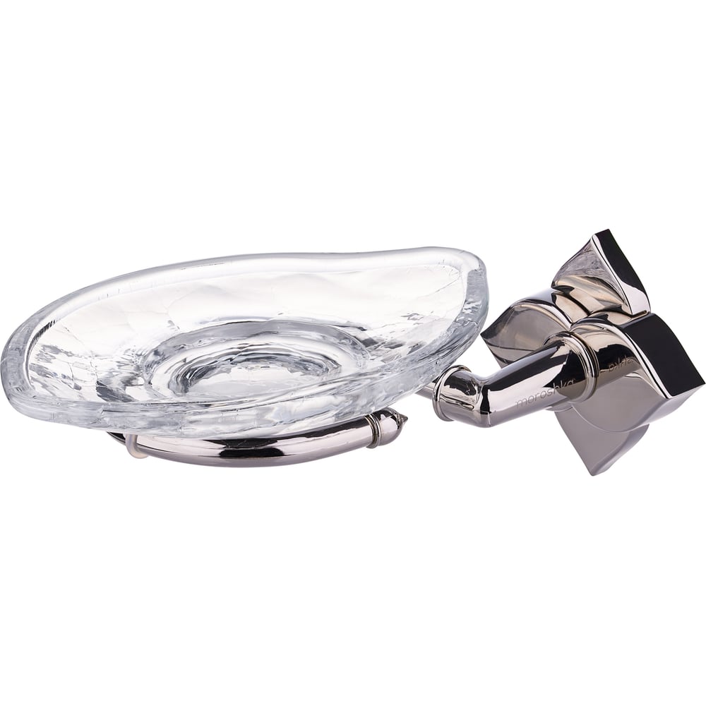 Изображение товара Мыльница Moroshka Grande настенная овальная стекло сплав цинка никель