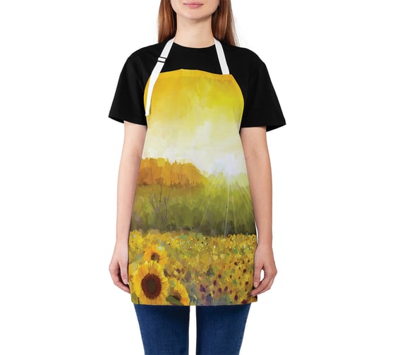 Изображение товара Кухонный фартук JOYARTY Подсолнухи на рассвете, универсальный размер для женщин и мужчин ap_14832