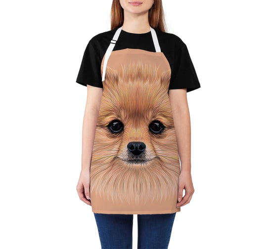 Изображение товара Кухонный фартук JOYARTY Фото померанского шпица, универсальный размер для женщин и мужчин ap_28201