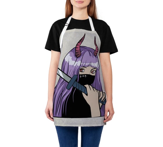Изображение товара Кухонный фартук JOYARTY Воин аниме, универсальный размер для женщин и мужчин ap_385258