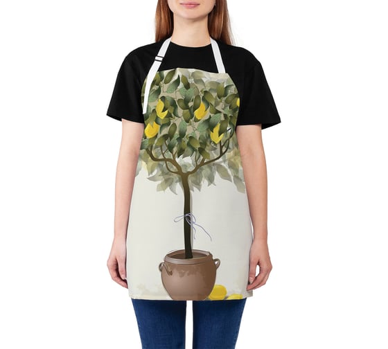 Изображение товара Кухонный фартук JOYARTY Ваза с лимонами, универсальный размер для женщин и мужчин ap_7149