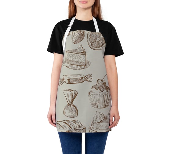 Изображение товара Кухонный фартук JOYARTY Винтажные сладости, универсальный размер для женщин и мужчин ap_80661