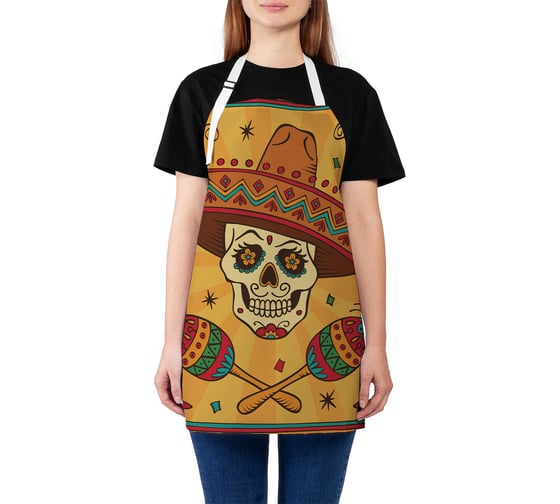 Изображение товара Кухонный фартук JOYARTY День умерших, универсальный размер для женщин и мужчин ap_11661